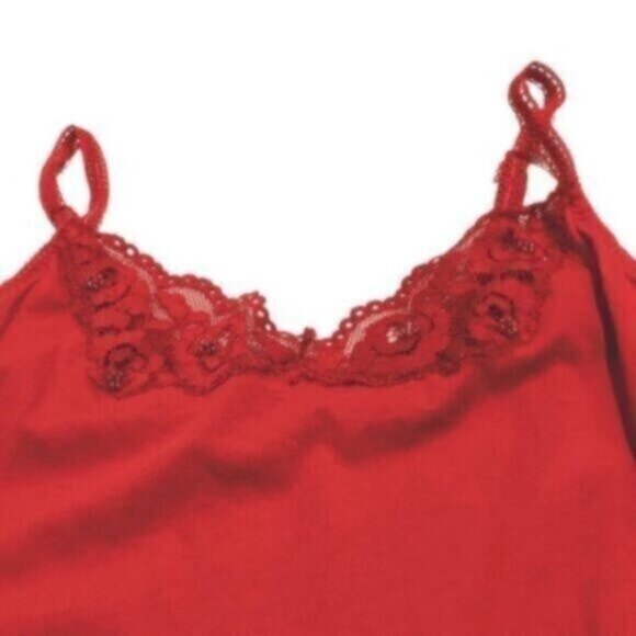 NWT Free People Red Bodysuit w/Lace Inset Small - Picture 6 of 8